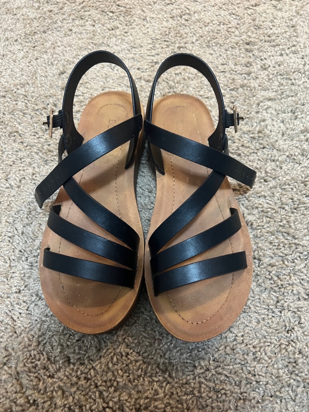 Black Strappy Women’s Sandals Size 6